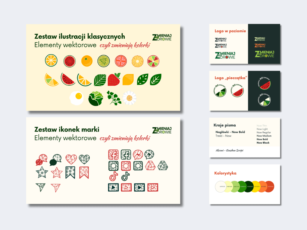Identyfikacja wizualna dla marki Zmieniaj na zdrowie